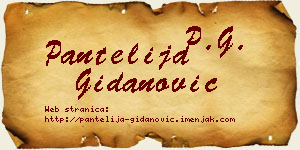 Pantelija Gidanović vizit kartica